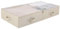 Geräumige Sichtbare Unterbett-Aufbewahrungsboxen mit Deckel für Schuhe, Decken, Bettwäsche, einfach zu montieren, beige