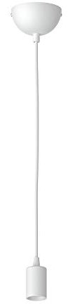 ledscom.de Pendelleuchte/Hängelampe DORI, weiß matt, 1x E27 max. 60W