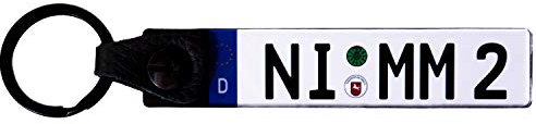 KFZ Kennzeichen Schlüsselanhänger personalisiert individuell anpassbar zweiseitig