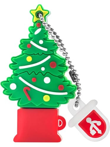 BorlterClamp Süßer USB-Stick Weihnachtsbaum Stil 32GB Neujahr Weihnachten Geschenke Neuheit Speicherstick USB-Flash-Laufwerk