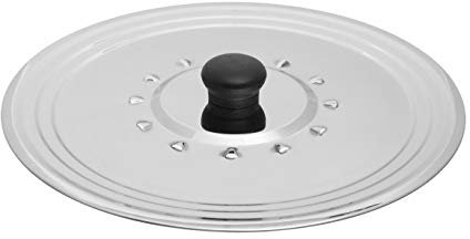 Vita Perfetta, 1 tapa de acero inoxidable, protección universal contra las grietas, orificio de vapor multitamaño, apto para cacerolas y sartenes con un diámetro de 16, 18 y 20 cm