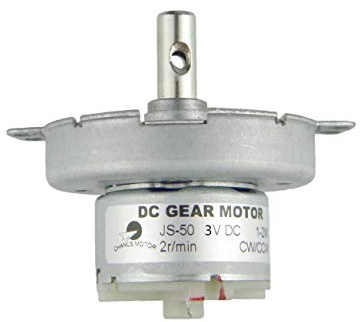 CHANCS Getriebe-Elektromotor JS-50 DC 3V 2RPM Langsamlaufender Motor POM Kunststoff-Getriebe