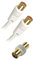 APM 408015 - Cable de TV macho a macho de 9,52 mm - Cable coaxial de 5 m - Adaptador hembra incluido - Conexión de un televisor a un enchufe de pared o decodificador - Blanco