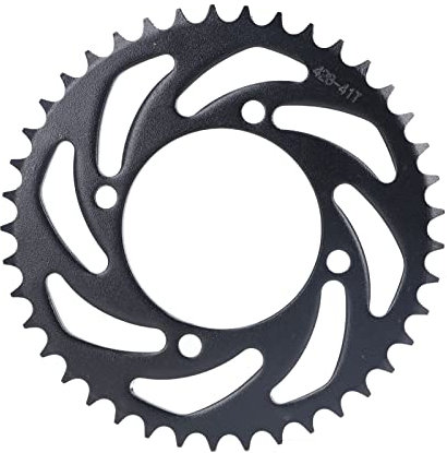Fydun Piñón de Cadena Trasero Cog, 41T Negro Metal Piñón Trasero para Cadena 428 para Pit Pro Pit Bike Trail Bike Dirt Bike