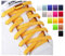 Olukssck 2 Paires Élastiques Lacets Plats avec Fermeture en Métal, Élastiques sans Nœuds Cravate Lacets pour Enfants et Adultes, Lacets de Sport de Chaussures pour Toutes Les Chaussures, Jaune