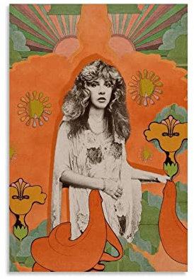 CUQ Fleetwood Mac Stevie Nicks Collage Poster Prints auf Leinwand Home Wall Decor Bild Print Modern Family Bedroom Decor Poster 08x12inch (20x30cm), Ohne Rahmen