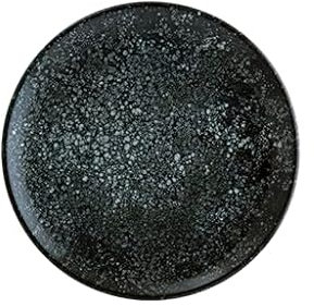 Cosmos Black Gourmet Lot de 6 Assiettes Plates Porcelaine 30 cm