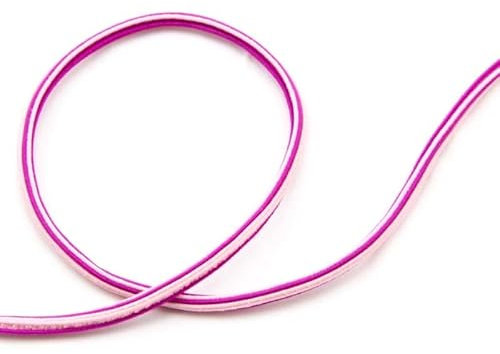 NTS-Nähtechnik 5mm | 3m Deko Gummiband | Bunte Gummilitze Streifen | rosa/violett
