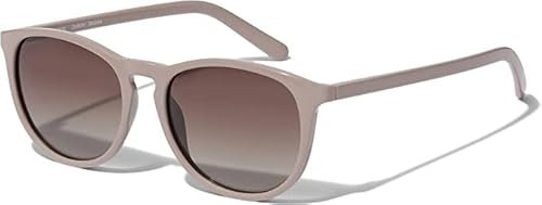 PILGRIM, CAMILLA recycelte klassische Sonnenbrille hellbraun, Polarisierte Damen Sonnenbrille mit UV400 Schutz