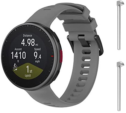 WEINISITE Armband für Polar Vantage V2, Frauen Männer Sport Armbänder Uhrenarmbänder Silikon Ersatzarmband Kompatibel mit Polar Vantage V2 Watch (Grau)