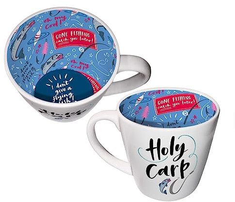 Inside Out Holy Carp Fishing Mug with Gift Box