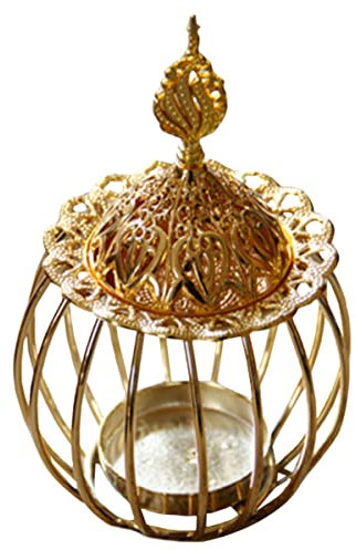 HOMSFOU Räucherkohle Räuchergefäß Metall- Weihrauchbrenner Bakhoor- Brenner Holzkohle- Weihrauchbrenner Vintage- Metall- Kerzenst?nder Islamisches Retro- Eisen Tajine Räucherstövchen