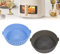 QUCUMER 2 Pcs Olla Silicona Freidora de Aire 6.5 pulgadas/16.5cm Almohadilla de Freidora de Aire Bandeja Freidora Aire Redonda Molde Silicona Freidora Sin Aceite Cesta Silicona Freidora + 2x Cepillos