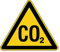 Aufkleber Warnzeichen Warnung vor CO2 - Erstickungsgefahr 50 x 43 mm · 100 x 87 mm · 150 x 130 mm · 200 x 174 mm (100 x 87 mm)