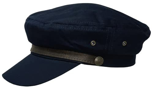 WEROR Herren Damen Elbsegler Kapitänsmütze Schirmmütze WEROR-412.1 (58-59, Blau)