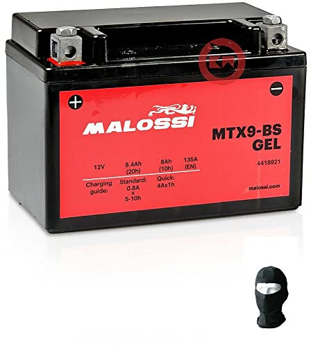 Compatible avec ADLY Quad Crusader 300 de 2005 à 2007 Batterie en gel MALOSSI MTX9-BS déjà prête à l'emploi active batteries 8,4 Ah 12 volts sans entretien