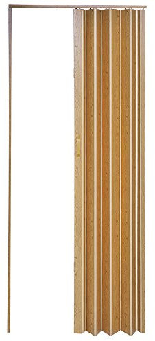 PVC Plastic Folding Door Internal Doors Sliding 7 Panels Divider Magnetic Yellow