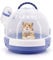 Cage de transport portable pour hamster et souris - En plastique - Pour petits animaux - Avec bouteille d'eau - Violet