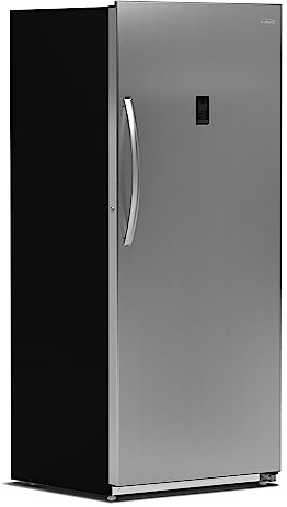KoolMore 21 cu. ft. Upright Convertible Freezer/Refrigerator, 2-in-1 Appliance, Great Storage for Fresh or Frozen Food and Drinks, Clear Shelves and Drawers [Silver] (KM-RUF-21S)