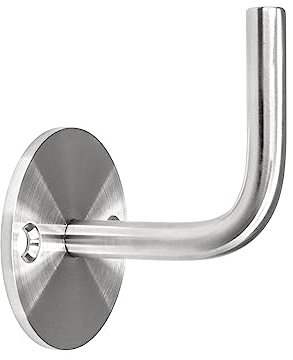 PRIOstahl Support de main courante - Support de main courante - Support de rampe - 1 x support de main courante de 69 x 70 mm au mur plat avec 2 trous de fixation pour souder la balustrade en acier