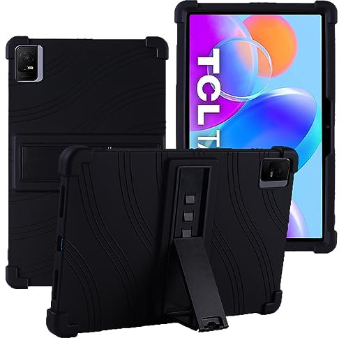 YHFZR Funda para TCL Tab 11 2023, Silicón Ligera Carcasa Antideslizante con Soporte para los niños para TCL Tab 11 2023, Negro