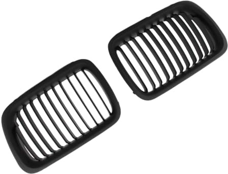 TOTMOX 1 Paar Front Nieren Kühlergrill Links Rechts Vorne Nieren Grill Single Lamelle Kompatibel mit BMW 3er E36 1997-1999, Mattschwarz