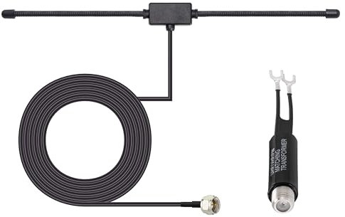 Bingfu 75 Ohm 300 Ohm FM T Shape Dipole Antenna for Indoor Digital HD Radio Table Top FM Radio Home Stereo Receiver AV Audio Video Home Theater Receiver HDTV TV Tuner
