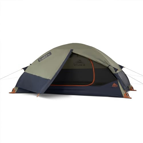 Kelty Late Start 1P Rucksackzelt – leichtes Solo-Campingzelt mit Quickcornern, Aluminiumstangen, wasserdichter Poly-Fly, aktualisiert für 2024 (1 Person)