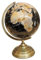 Geografische Globen Globus Handgefertigter Globus Schwarzer Ozean Globus Dekorativer Lernglobus Kreativer Büroglobus Retro Eleganter Globus für Dekorstudio (Größe: Klein)