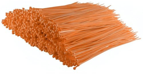 Gocableties Orange Cable Ties, 300mm x 3.6mm, Bulk Pack of 1000, 12” Premium Nylon Zip Ties, Multi-Purpose Plastic Tie Wraps, Secure Self-Locking Mechanism, for Home, Garden, Office and DIY