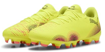 PUMA - Future 8 Play FG/AG, Zapatillas de fútbol Unisexo, Yellow Alert-PUMA Black-Sun Struck,