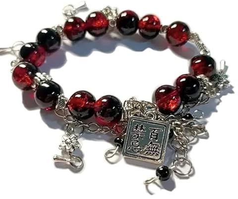 Generic XHBTS Heaven Offizielles Segen-Armband, Tian Guan Ci Fu Xie Lian, Cosplay, Perlen, Kette, Anhänger, Armbänder und Aufkleber, Schmuckzubehör, Medium, Rot, Medium, Metall, Kein Edelstein