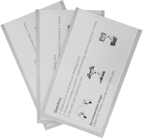 LOLARAN Money Counter Cleaning Cards, Box of 25