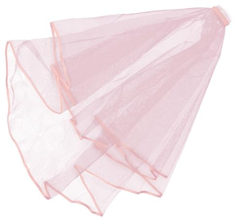 AOKWAWALIY Voile de Mariée Aux Bords Exquis Court Et Léger pour Fête de Mariage Et Photographie