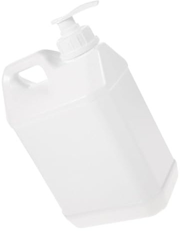 minkissy De Savonnette en Plastique à Pression 3l Bouteille De Dosage Carré Blanc pour Usage Domestique Design Simple Bidon avec Pompe pour Gel Bain Et Lotion
