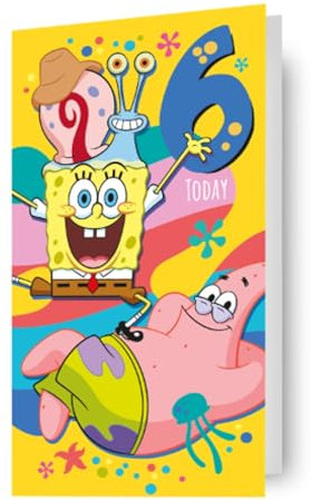 Danilo Promotions LTD Spongebob Square Pants 6 Jahre Geburtstagskarte