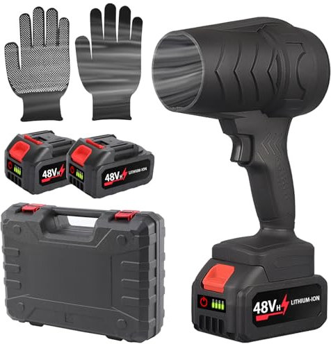 Timisea Leaf Blower Cordless with Battery,New Portable Cordless Leaf Blower Handheld Turbo,20000rpm 150mph Turbo Jet Blower