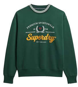 Superdry Damen Lockeres Country Club Sweatshirt mit Rundhalsausschnitt