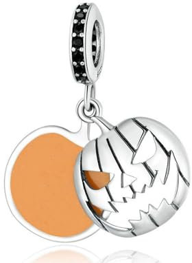 Streetculture England Herz Liebe Big Ben London UK Doppeldecker Urlaub - Bettelarmband Anhänger Schmuck Dekoration Zubehör 925 Silber Geschenk Sterlingsilber (Kürbis)