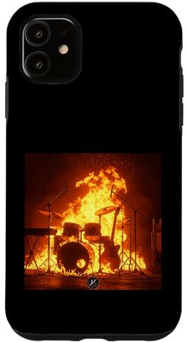 Custodia per iPhone 11 Batteria in fiamme