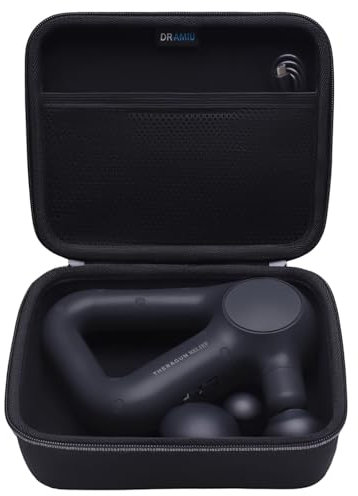 DR·AMIU Massagekoffer kompatibel mit TheraGun Relief Handheld Percussion Massage Gun, Reise-Tragetasche, schützende Aufbewahrungstasche, Schwarz