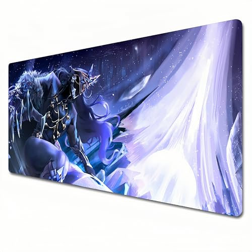 ORVCVGLB Genshin impact mouse pad,XL purple large size gaming mouse pad 800x300 is suitable for keyboard pads and desk pads for home office.Capitano (XL)