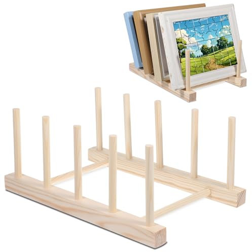 Holz-Puzzle-Präsentationsständer, Puzzle-Halter, Holzständer, Bastelsammlung, Aufbewahrung, Organizer, Regal für Erwachsene, Bastelsammlung, Liebhaber