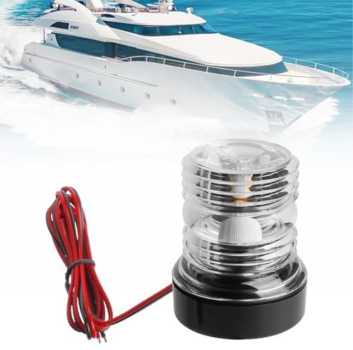 Navigationslicht für Boote: DC12V-24V Marine Ankerlicht, 360 ° Weißes Ankerlicht Wasserdicht Boot Navigationslicht Toplicht, Wasserdicht LED Navigationslichter Marine Ankerlicht für Boote, Yachten