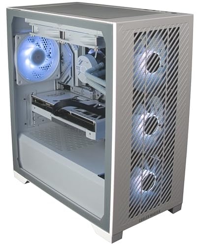 Formacom White Gaming PC AMD Ryzen 7 9700X bis 5,5 GHz Turbo 32GB DDR5-6000MHz 2TB M.2 SSD Ge Force RTX 5070 12GB GDDR7 Wi-Fi 240mm Wasserkühlung Windows 11 Pro einstellbare RGB-Beleuchtung