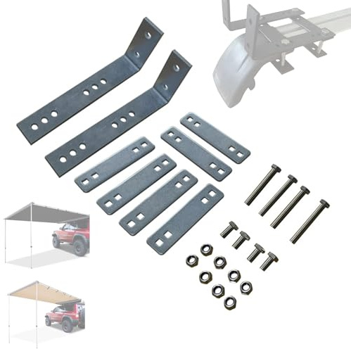 Awning Mounting Bracket, Universal L-Shape Bracket Replacement Installation Kit, Roof Rack Off Road Snap Fixed Car Luggage Cross Bar Tent Holder