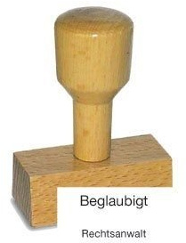 AMOS LST810 Vorgangsstempel - Beglaubigt - Rechtsanwalt