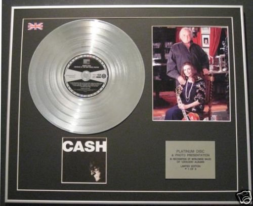 Johnny Cash – CD Platinum Disc + photo – When a Man Comes Around