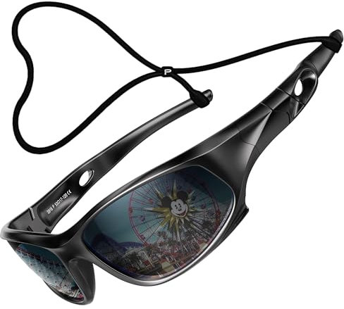 ATTCL Kinder Sonnenbrille TR90 Polarisierte Sportbrille für Jungen und Mädchen Alter 3-10 5025 black-black UV400 CAT 3 CE