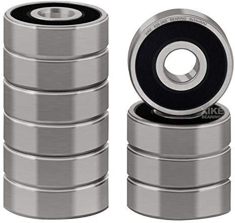 XiKe 628-2RS Kugellager mit Doppeldichtung 8x24x8mm Chromstahl und Vorgeschmiert, 628RS Miniatur-Rillenkugellager, 10er Pack
